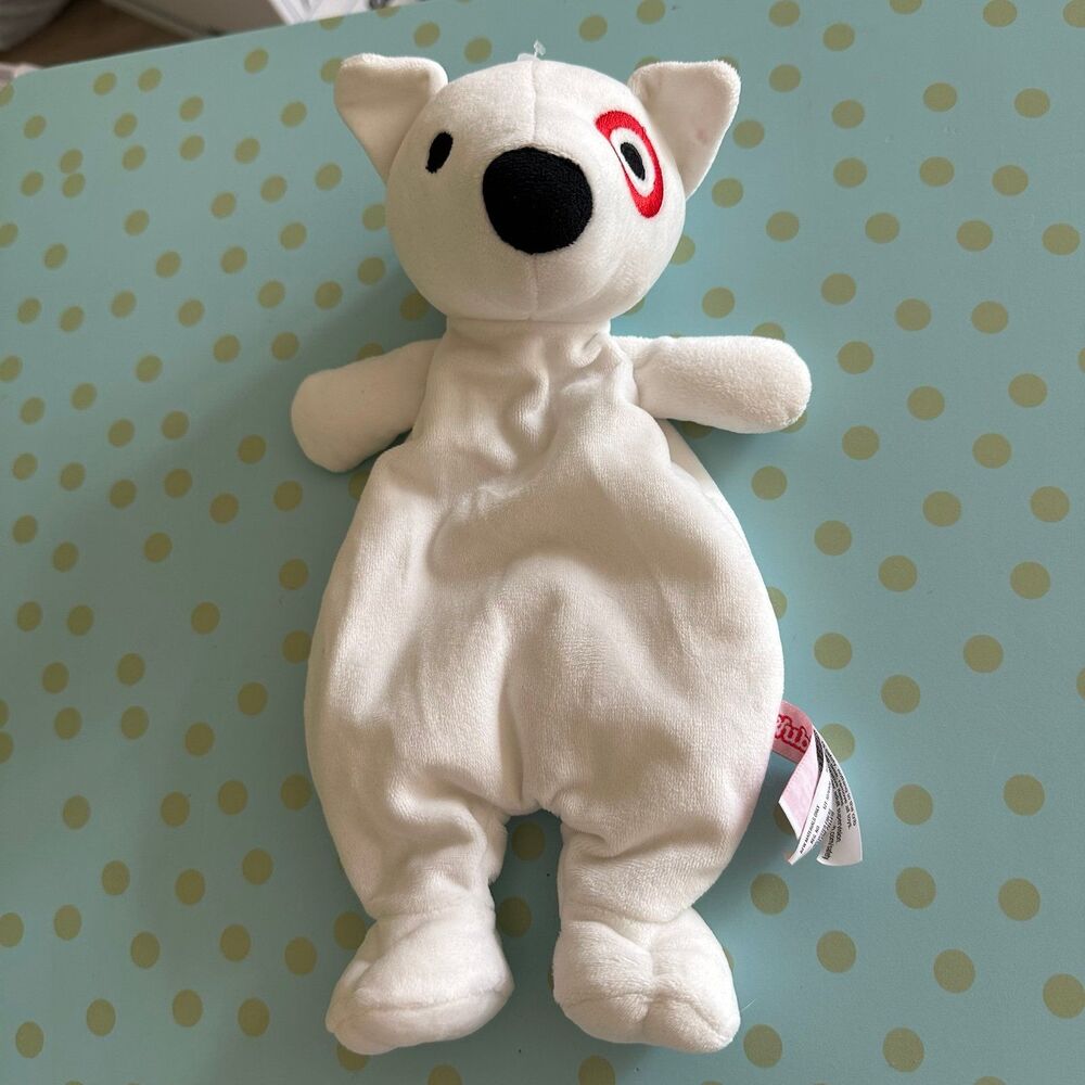 Target Bullseye Baby White Dog Bullseye Lovie Security Blanket Plush 2022